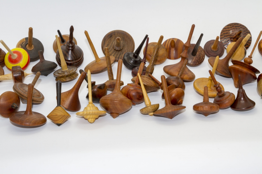 Wooden Spinning Tops