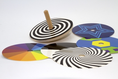 Colour disc spinning top