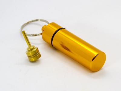 B770_6 - Schlüsselanhänger mit Mini-Kreisel gold