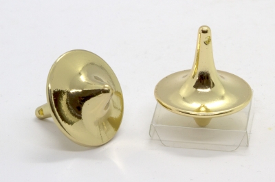 CS126 - Metal spinning top gold in chinese shape
