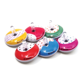 Mini Retro Spinning Tin Top ‘Rainbow’