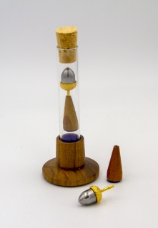 KV143 - Acorn top floating in acrylic tube