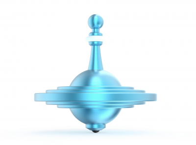 UFO1B - Metal spinning top Cussac blue