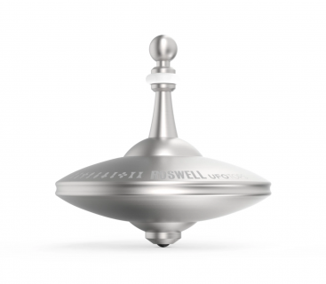 UFO6306 - Metal spinning top Roswell silver