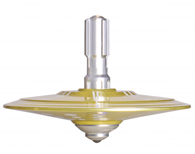 UFO4G- Metal spinning top Shag solar yellow