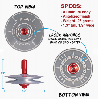 UFO1213 - Metal spinning top 611 silver