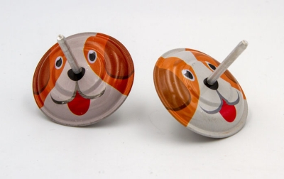 DB320_2 - Bouncy spinning top / spring spinning top dog