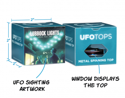UFO1183 - Metall-Kreisel Lubbock schwarzes Titan