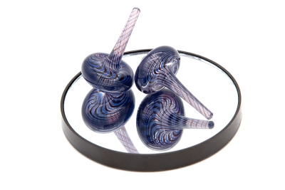 BZ034 - Glass spinning top Gr2 blue