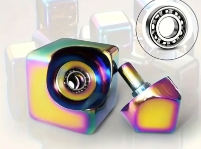 CS216 - Metal Cube Spin / Fidget Spinner rainbow