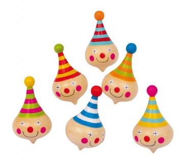 L6138 - Kreisel-Clown 6er-Pack