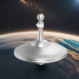 UFO6306 - Metall-Kreisel Roswell silber