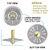 UFO1282 - Metall-Kreisel Shag silber