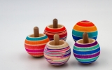 EL1004 - Stand-Up, Turning, Reversing Spinning Top hand-painted
