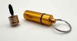 B929_1 - Schlüsselanhänger (gold) mit Mini-Kreisel