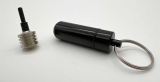 B929_4 - Schlüsselanhänger (schwarz) mit Mini-Kreisel