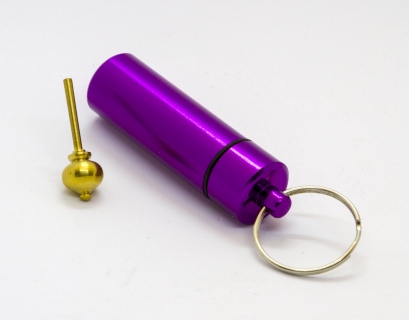 B770_1 - Schlüsselanhänger mit Mini-Kreisel lila