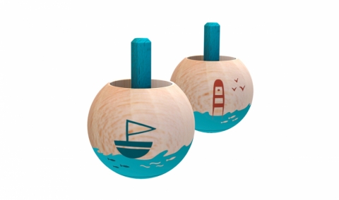 BF017 - Stehauf-, Wende-, Umkehrkreisel Little worlds sea