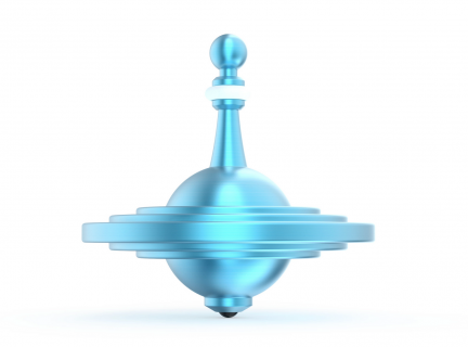 UFO1B - Metal spinning top Cussac blue
