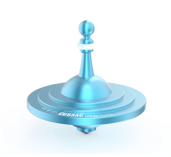 UFO7372 - Metal spinning top Cussac blue