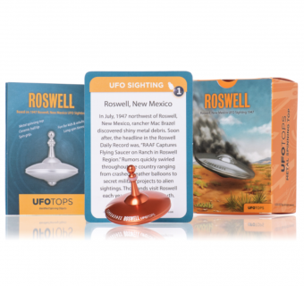 UFO2S - Metal spinning top Roswell silver