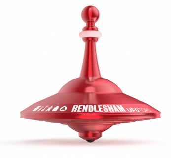 UFO6344 - Metal spinning top Rendlesham red