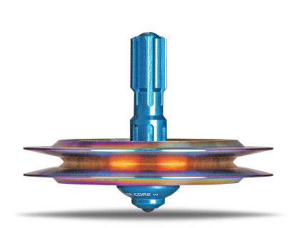 UFO1268 - Metal spinning top Lubbock Psychedelic Steel