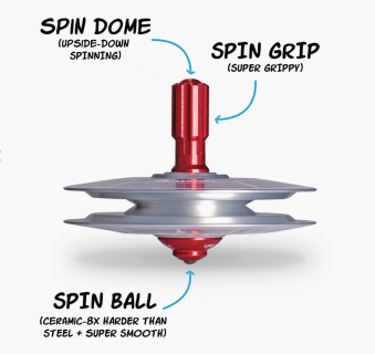 UFO6S - Metall-Kreisel 611 silber