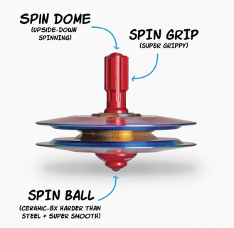 UFO6PSY - Metal spinning top 611 psychedelic steel