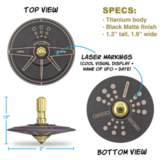 UFO1190 - Metal spinning top Shag Titanium black