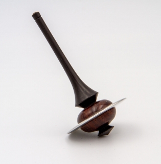 KS545 - precious wood spinning top with stainless steel