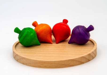 CANJC46 -  plate and 4 mini spinning tops