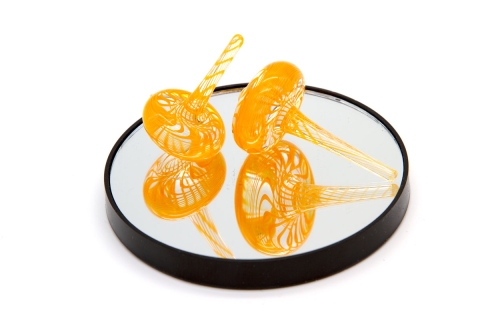BZ032 - Glass spinning top Gr2 yellow