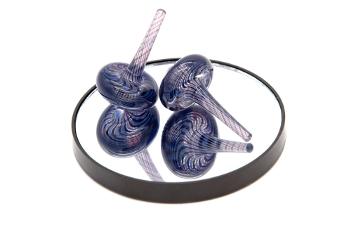 BZ034 - Glass spinning top Gr2 blue