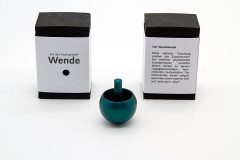 GU128 - Stehauf- / Wende- / Umkehrkreisel türkis