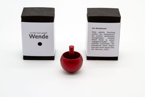 GU130 - Stehauf- / Wende- / Umkehrkreisel dunkelrot