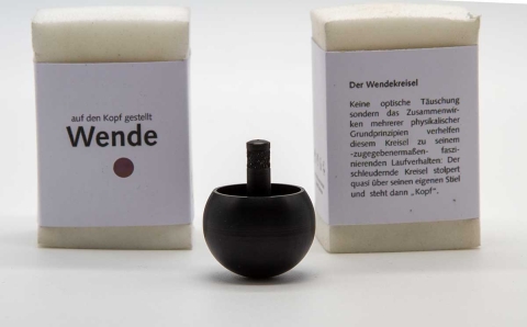 GU132 - Stehauf- / Wende- / Umkehrkreisel schwarz